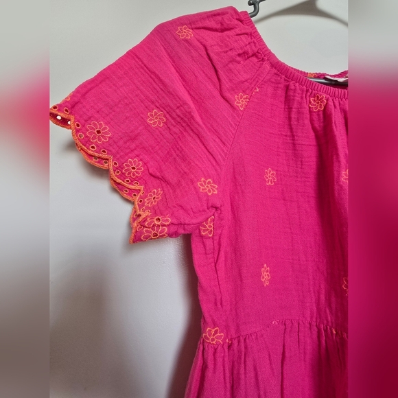 Cat & Jack Pink Flutter Sleeve Sundress Casual - Picture 6 of 8